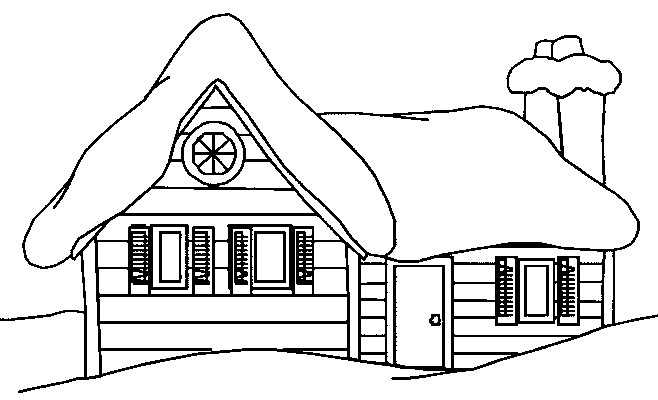 Dessin chalet noel