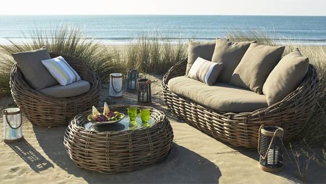 Salon de jardin en rotin pas cher