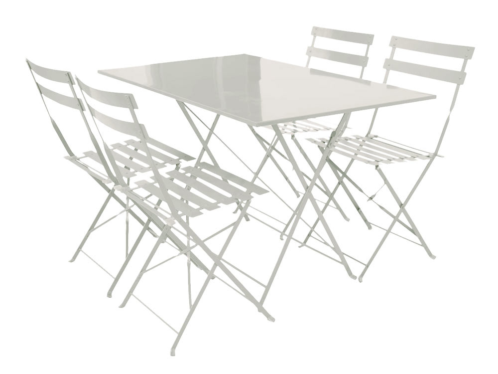 Table et chaise de jardin metal