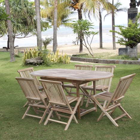Salon de jardin en teck auchan