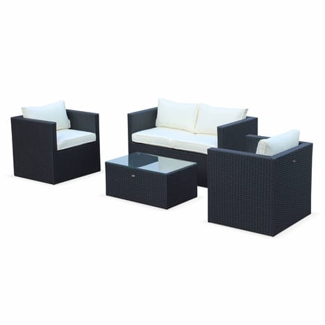Salon de jardin resine tressee structure alu