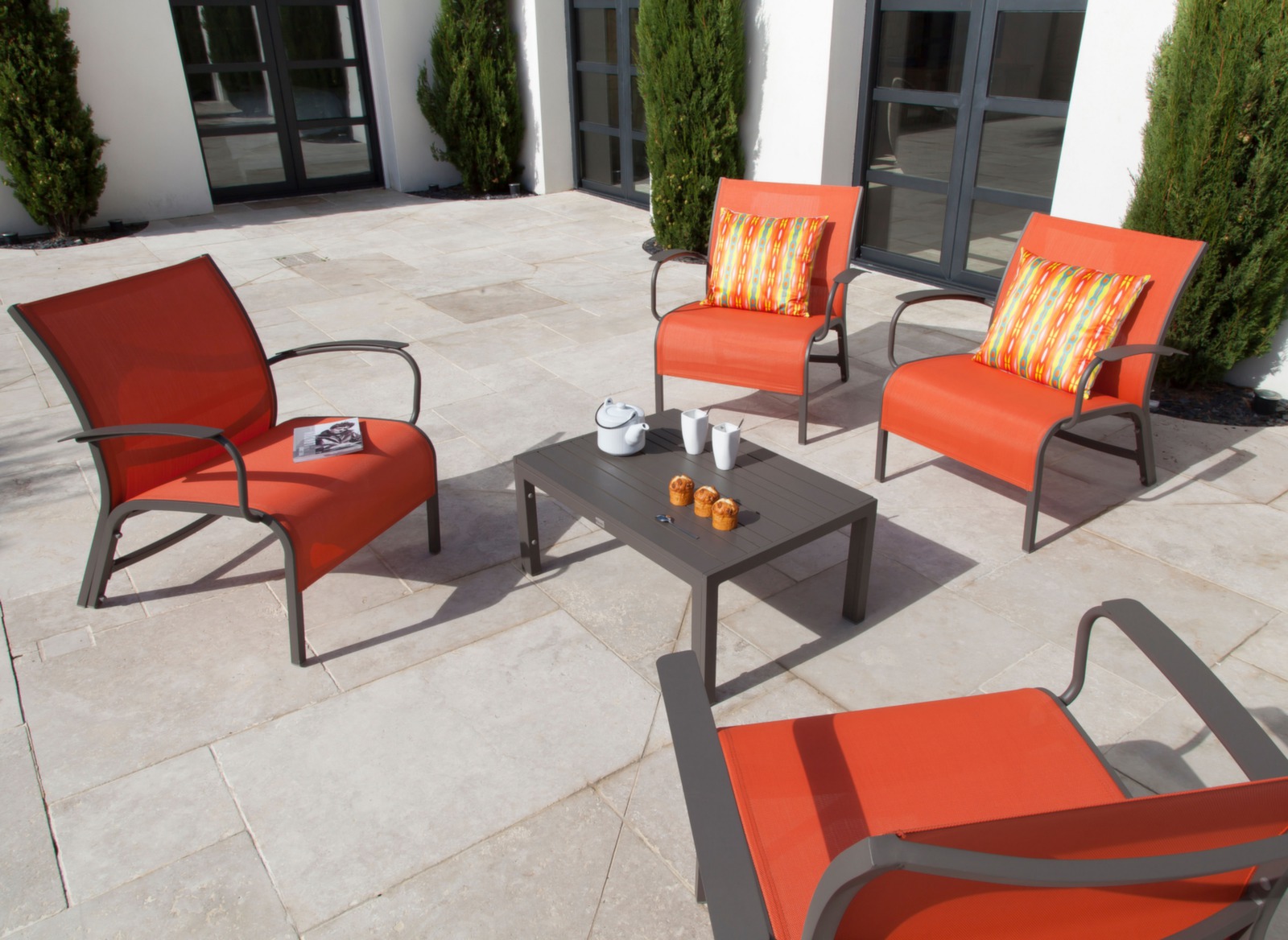 Salon de jardin detente aluminium