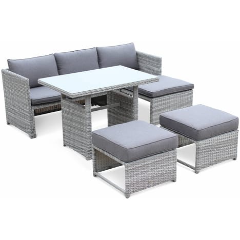 Salon de jardin encastrable 6 places pas cher