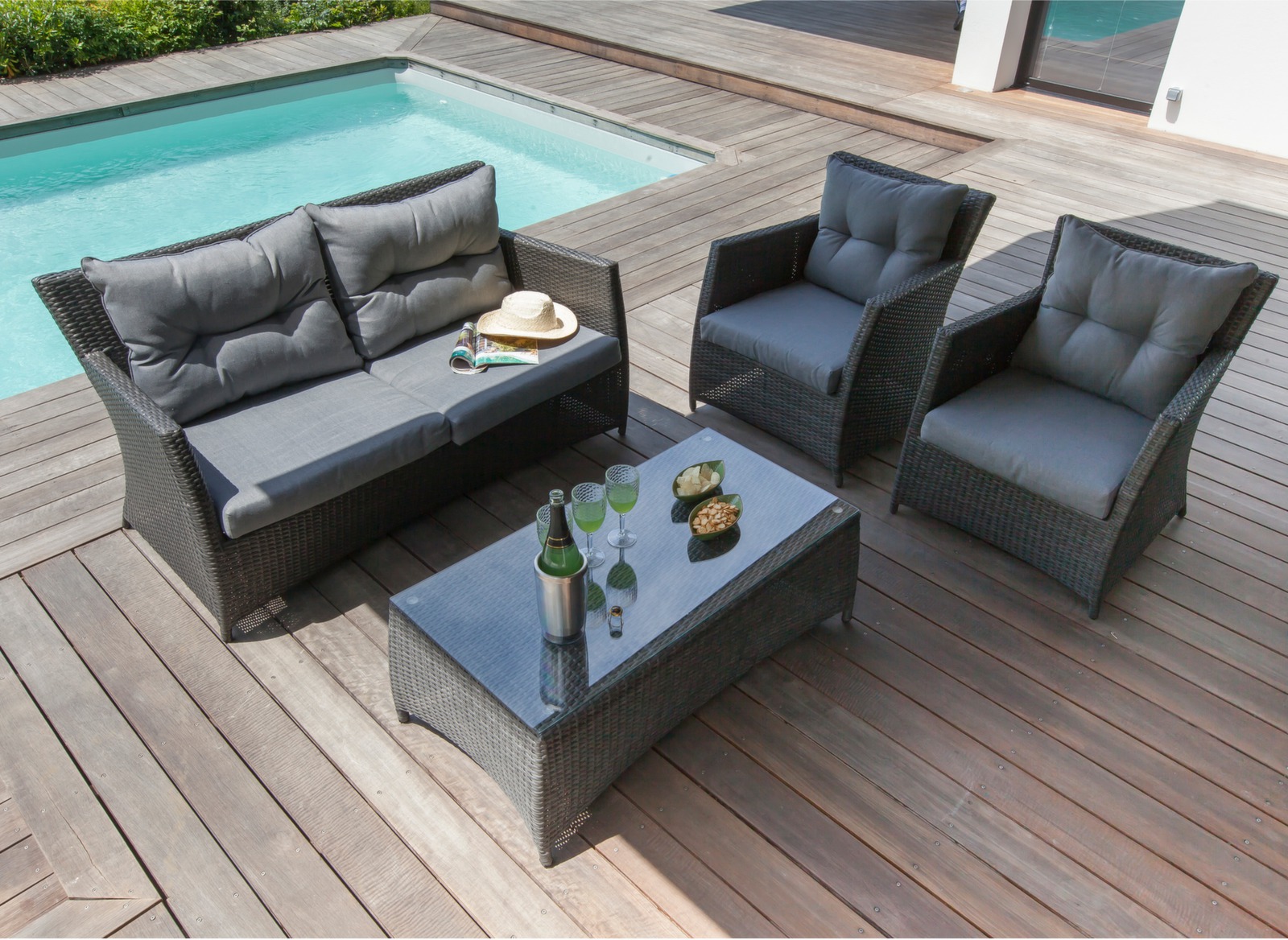 Mobilier de jardin salon detente