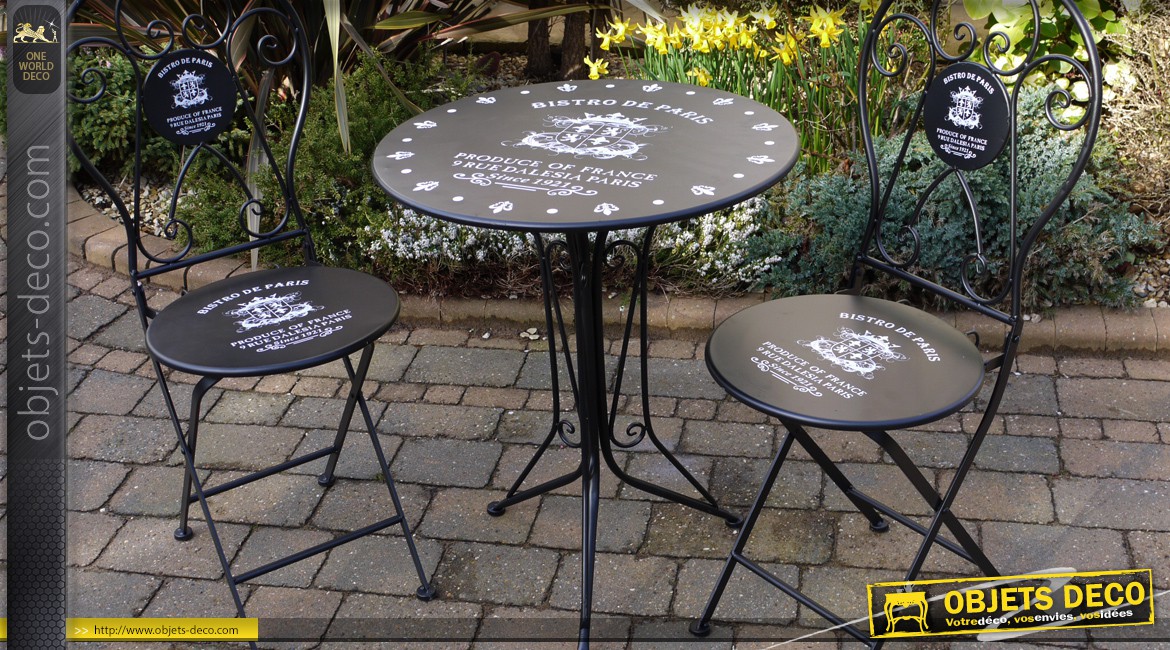 Salon de jardin bistrot 4 personnes