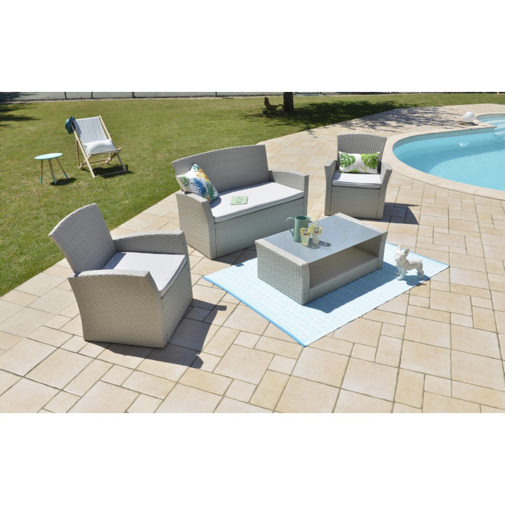 Salon de jardin teck bricorama
