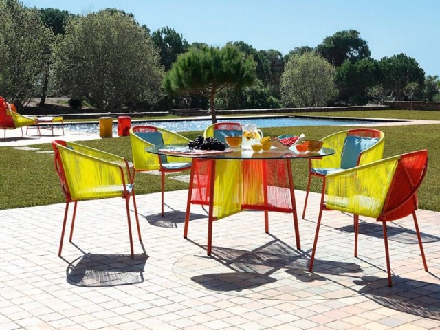 Salon de jardin fer couleur