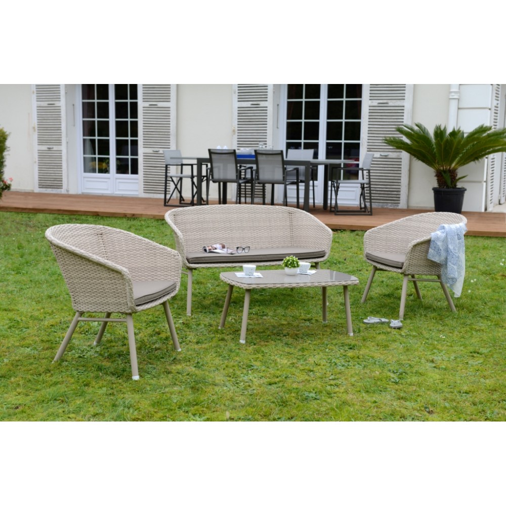 Salon de jardin résine tressée bricorama