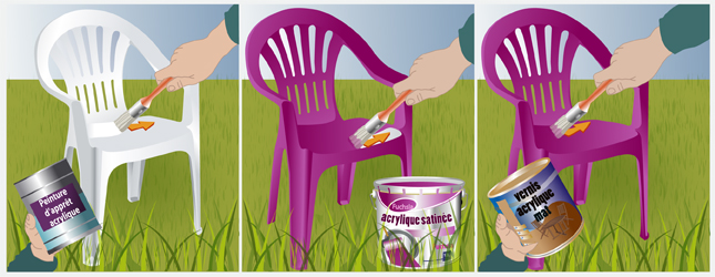 Restaurer un salon de jardin en plastique