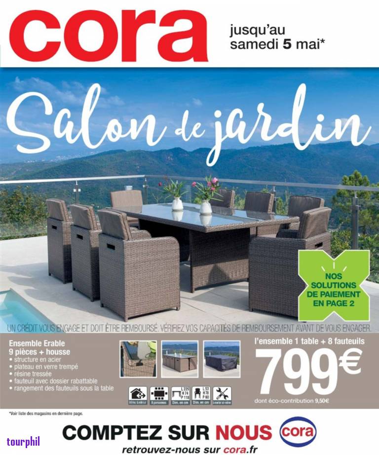 Table salon de jardin cora