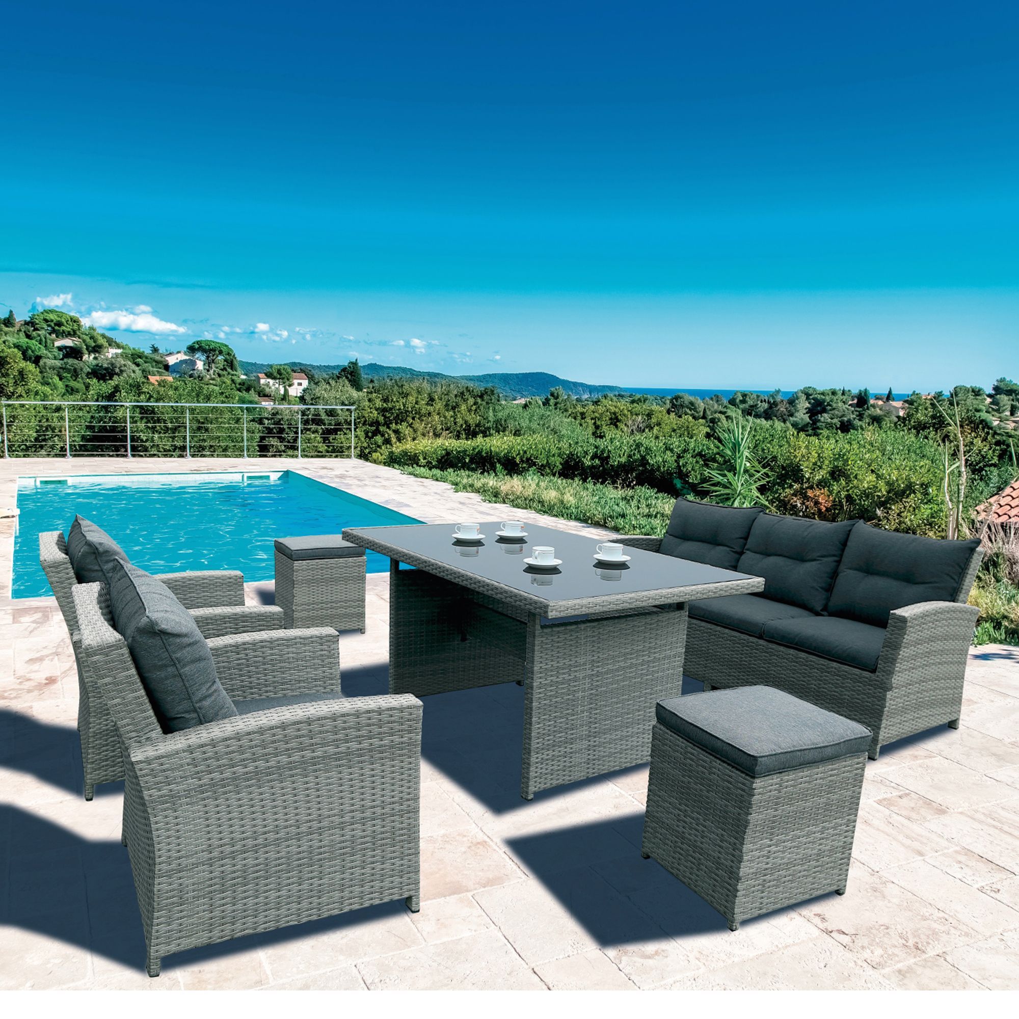 Alinea salon de jardin resine tressee