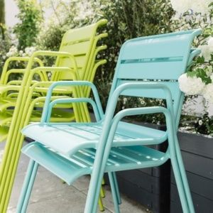 Fauteuil salon de jardin vert
