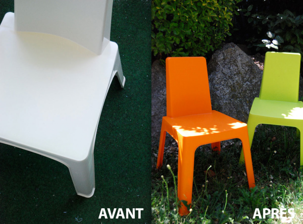 Repeindre un salon de jardin en plastique