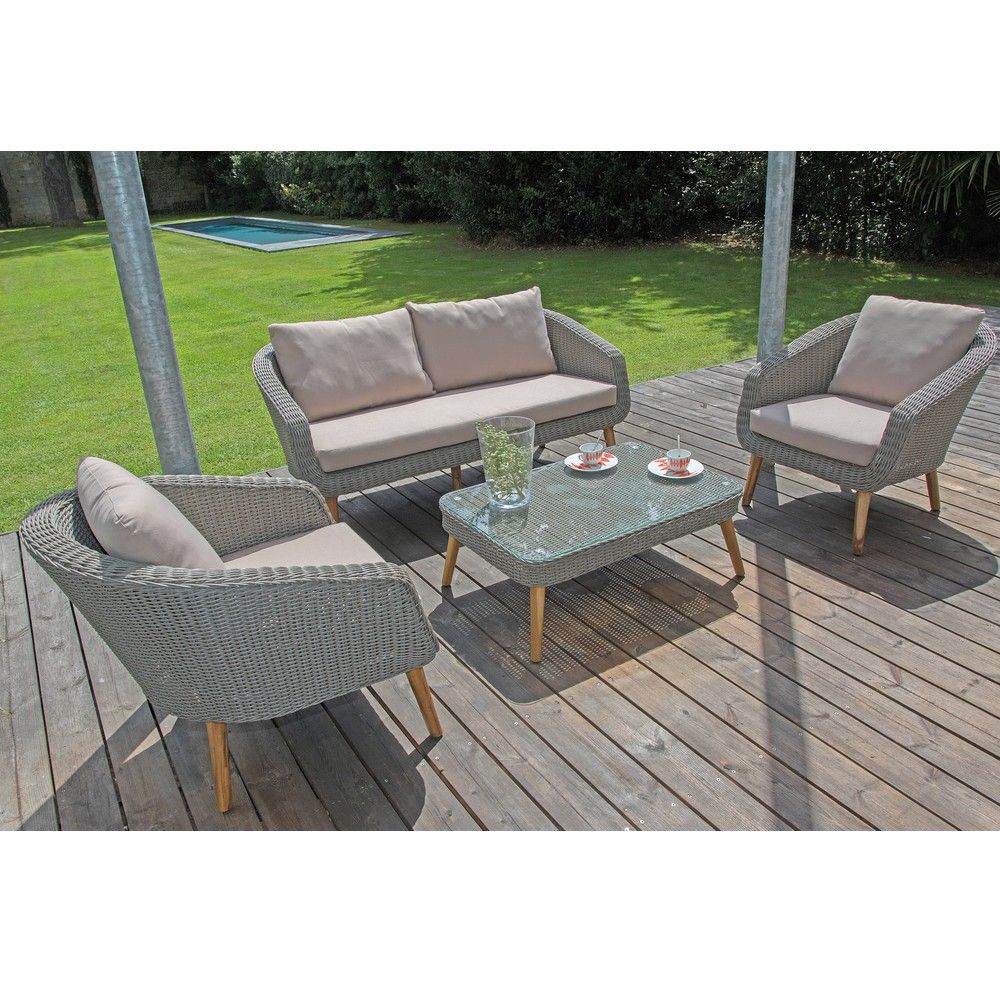 Salon de jardin resine bas