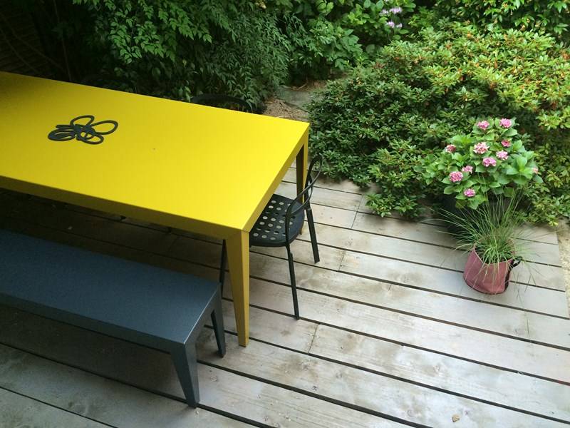 Salon de jardin matiere grise