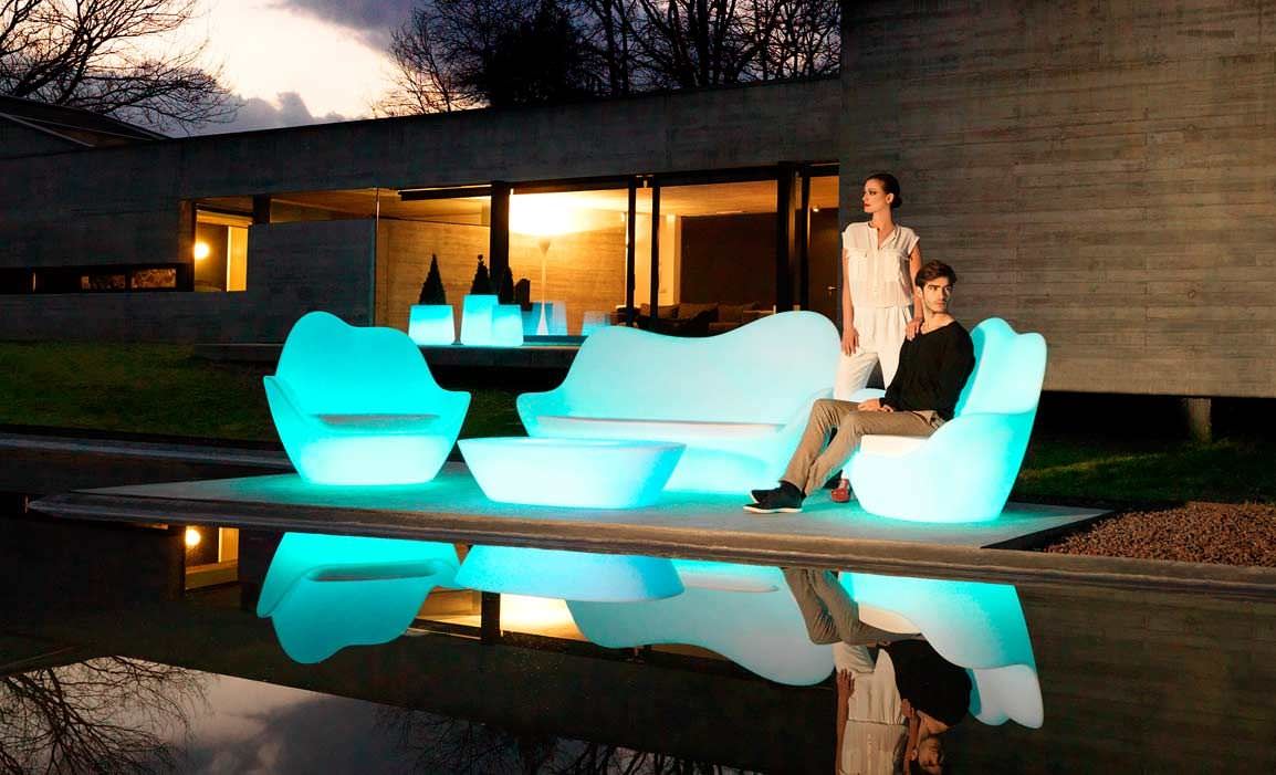 Mobilier de jardin design lumineux