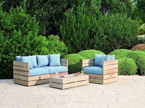 Salon de jardin bois 2 places