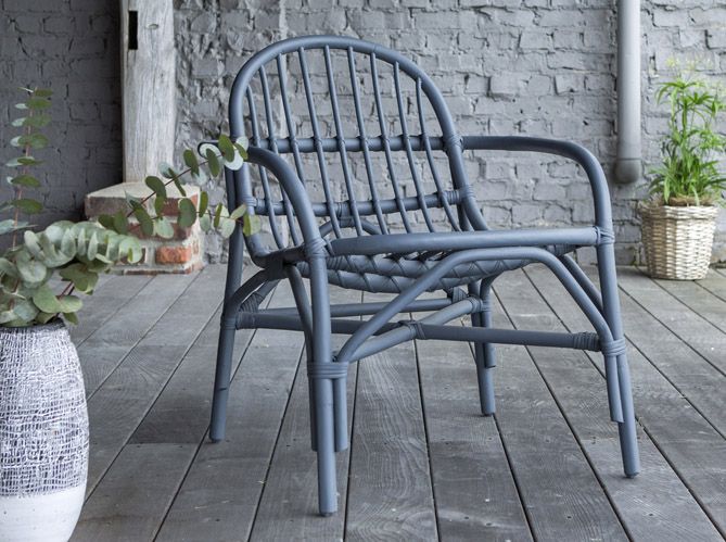 Peindre un salon de jardin en osier