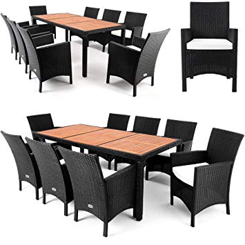 Salon de jardin en poly rotin