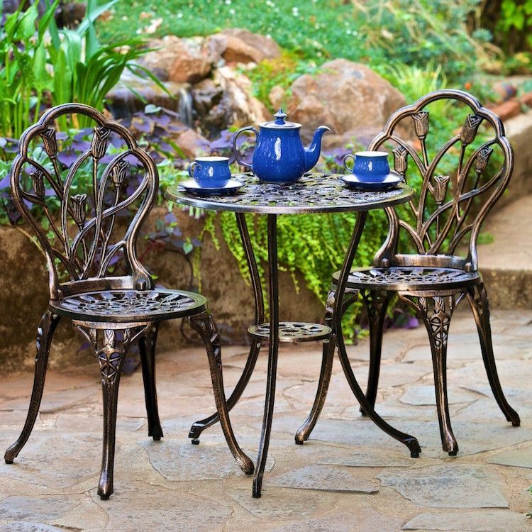 Salon de jardin bistrot fer forgé