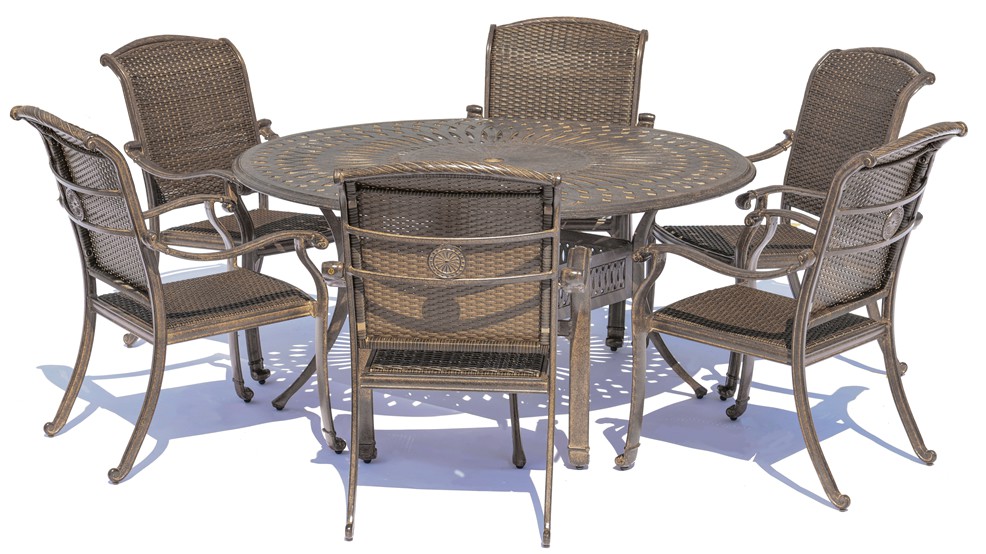 Mobilier jardin fonte aluminium