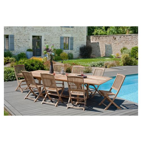 Salon de jardin en résine tressée 3 suisses