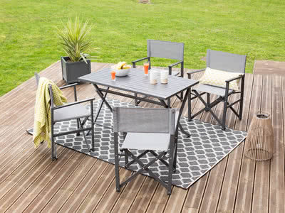 Fauteuil salon de jardin pliable