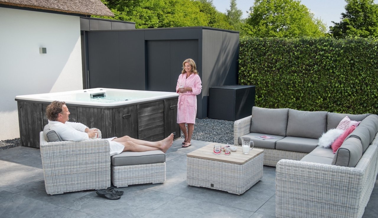 Salon de jardin teck elite