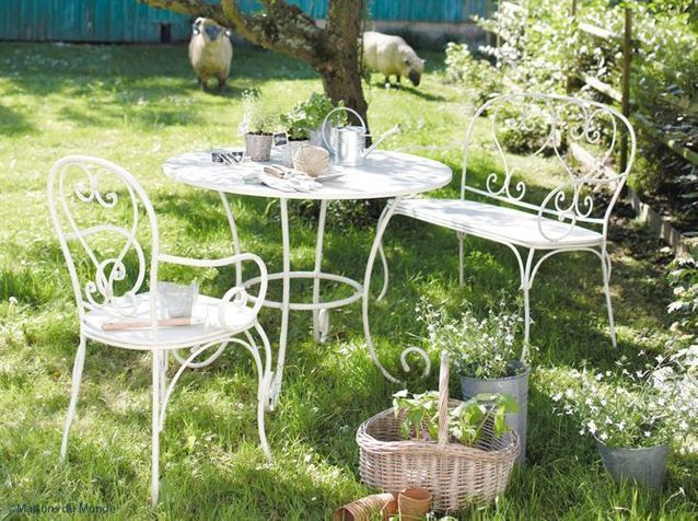 Salon de jardin en fer epoxy