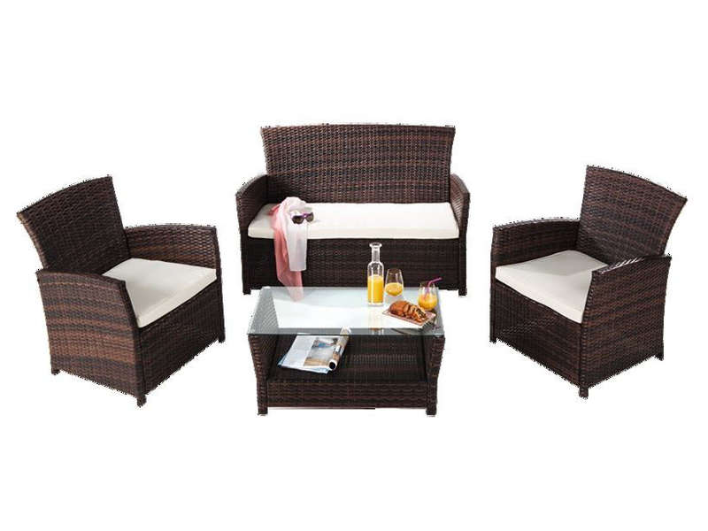 Salon de jardin en rotin conforama