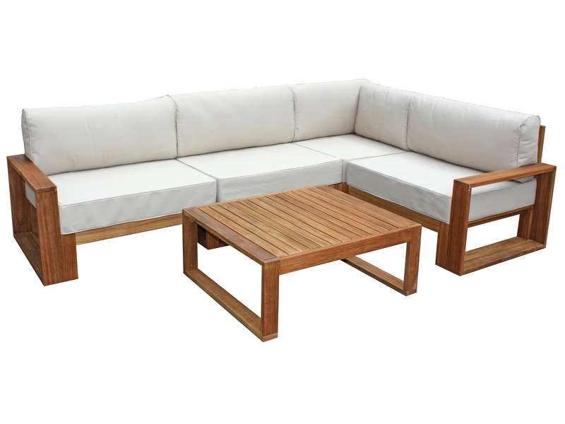 Salon de jardin bois conforama