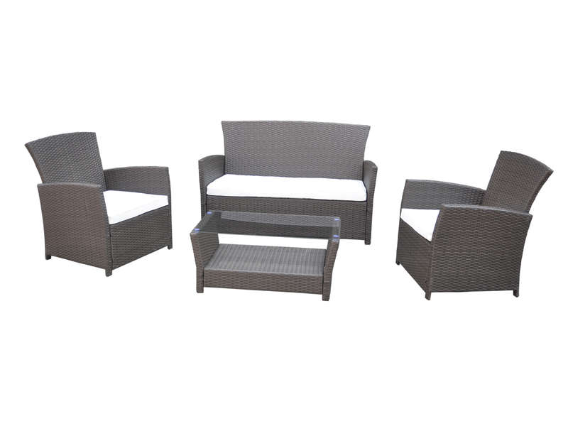 Conforama salon de jardin en résine tressée