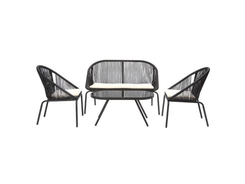 Salon de jardin design noir