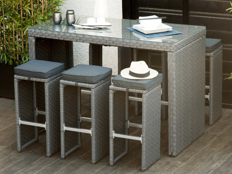 Salon de jardin haut en resine