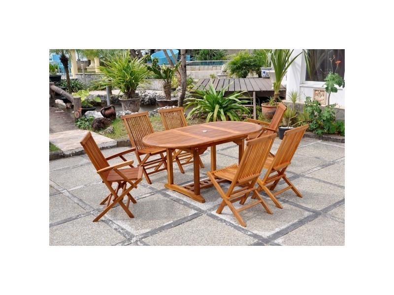 Salon de jardin en teck 4 personnes