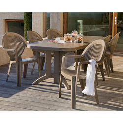 Salon de jardin grosfillex vega 4 taupe