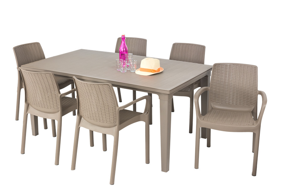 Table jardin resine