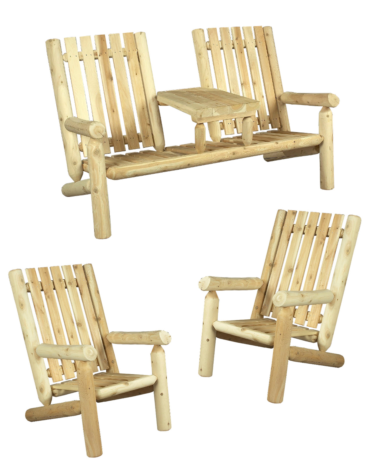 Fauteuil salon de jardin bois