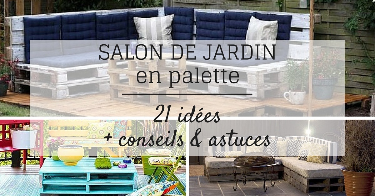 Un salon de jardin avec des palettes