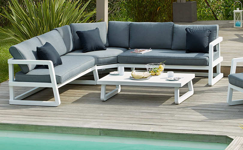 Salon de jardin en aluminium design