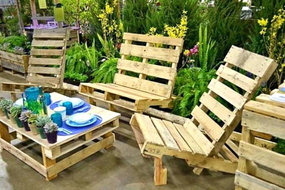 Salon de jardin en palette pinterest