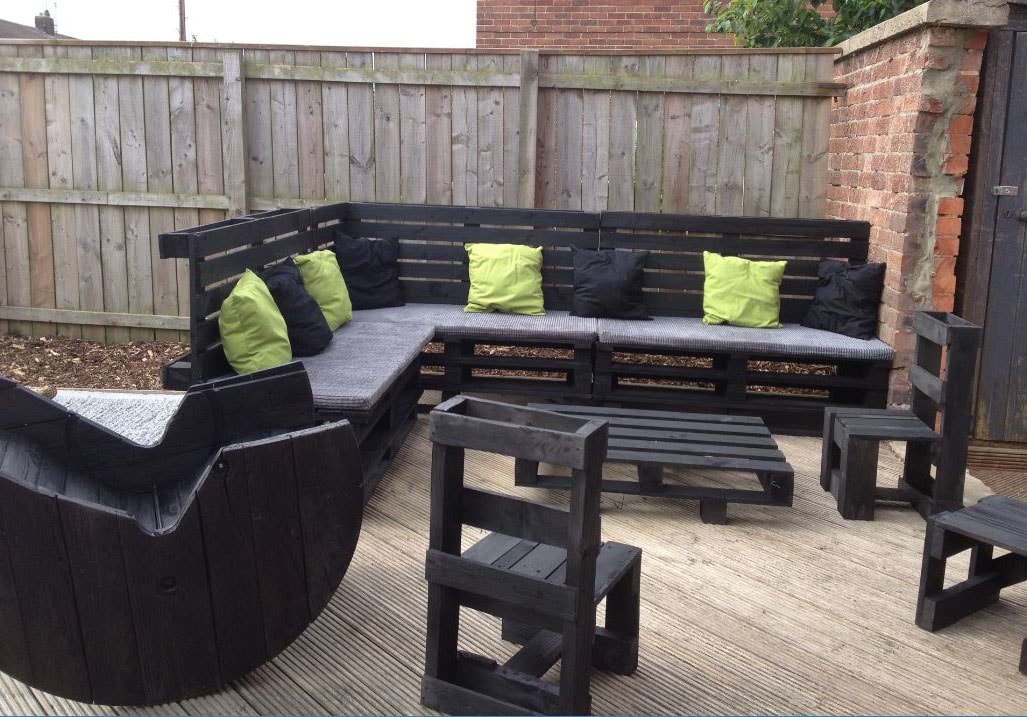 Idee de salon de jardin en palette