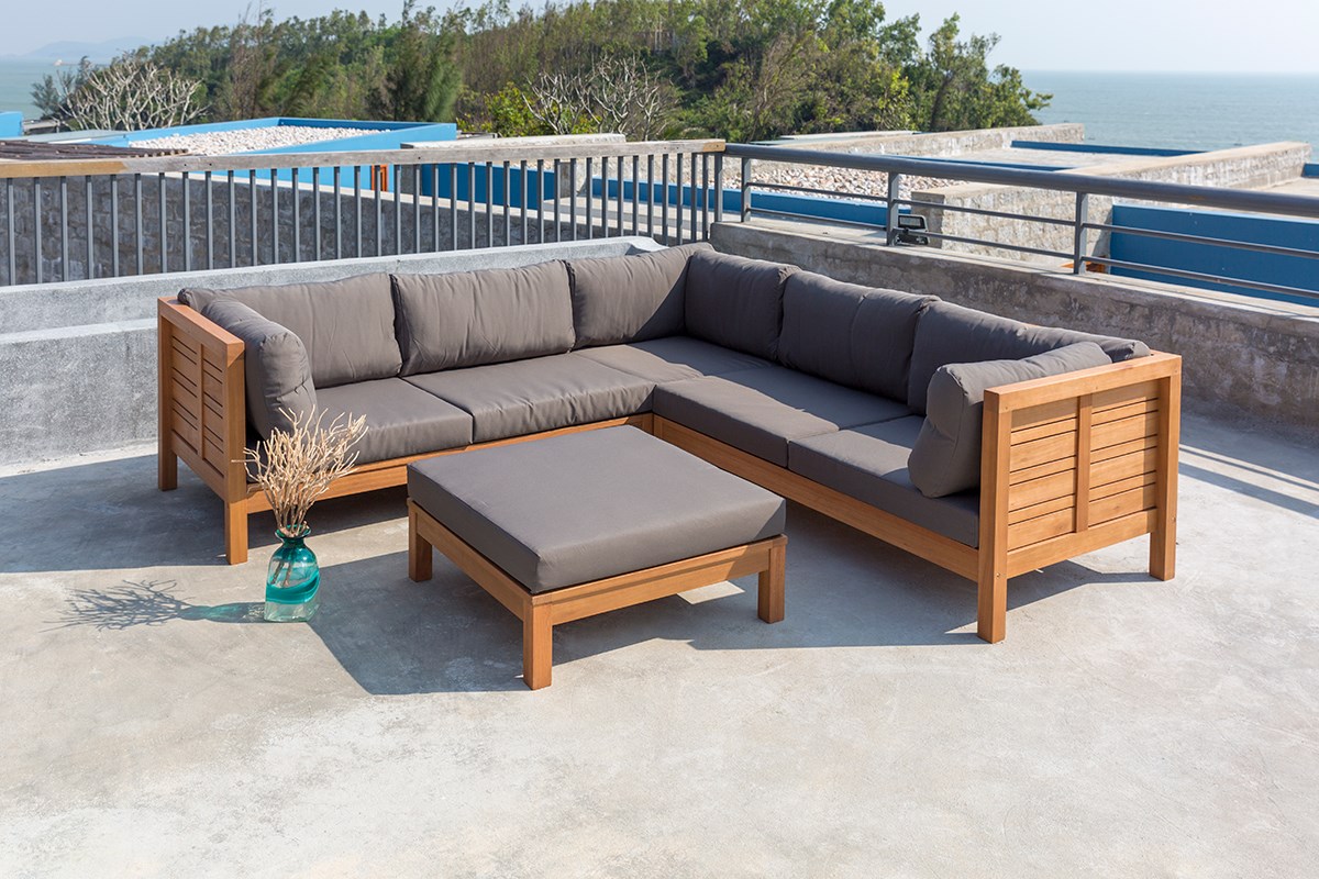 Salon de jardin en bois eucalyptus