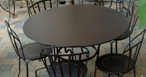 Salon de jardin métal table ronde