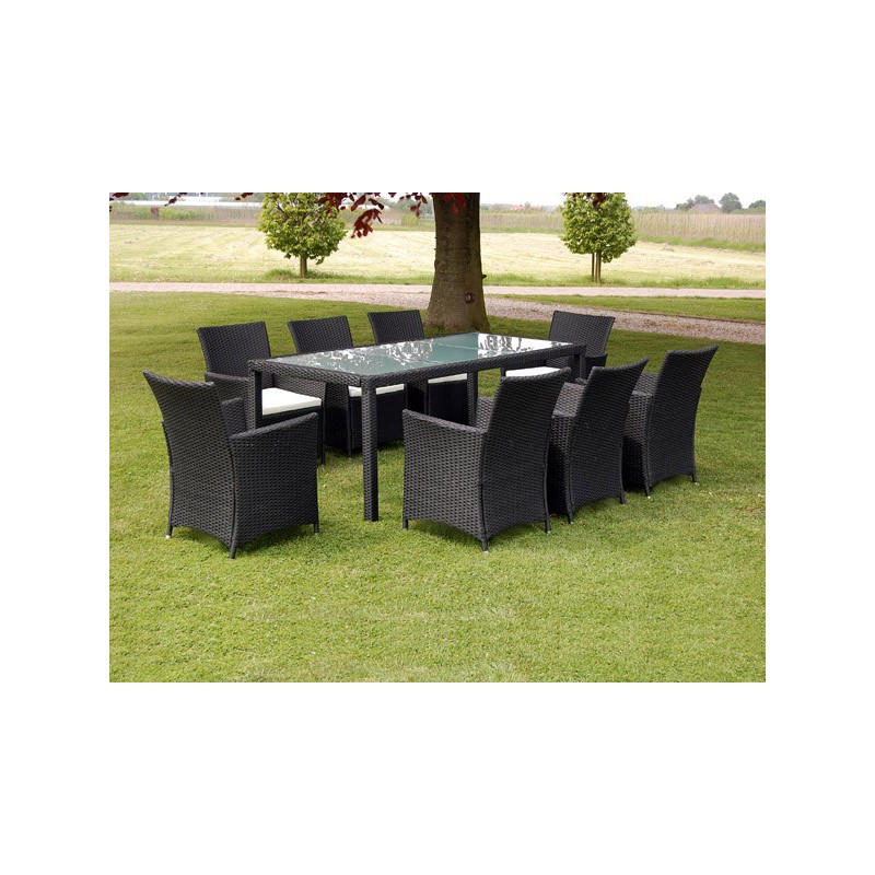 Salon de jardin en résine tressée destockage