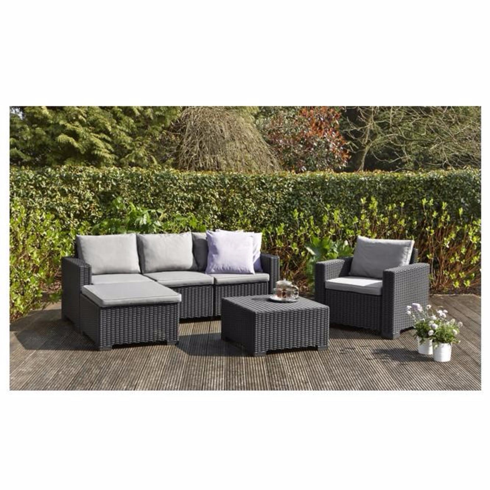 Salon de jardin nevada graphite allibert