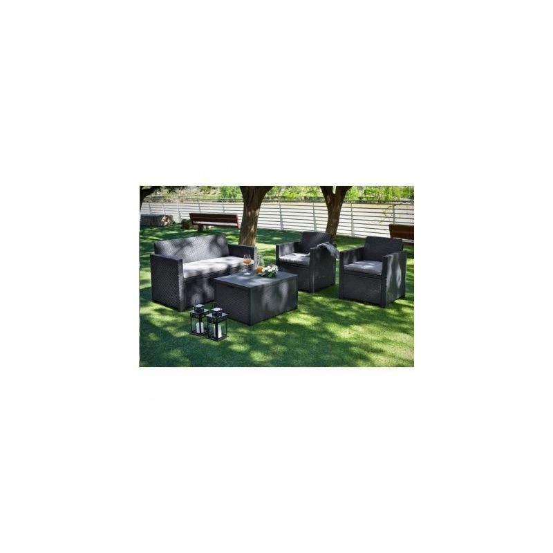 Salon de jardin allibert avec table coffre