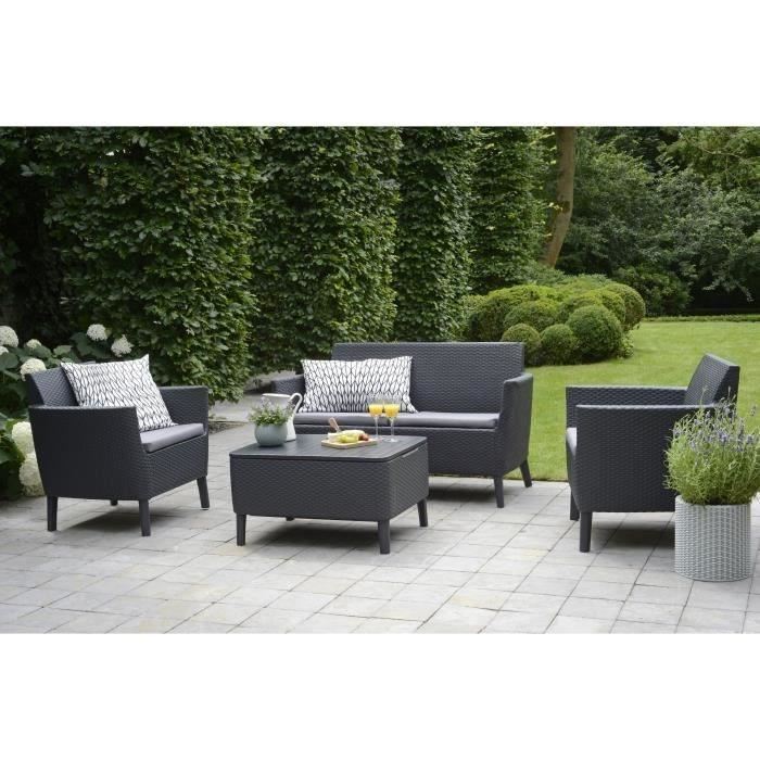 Salon de jardin marron pas cher