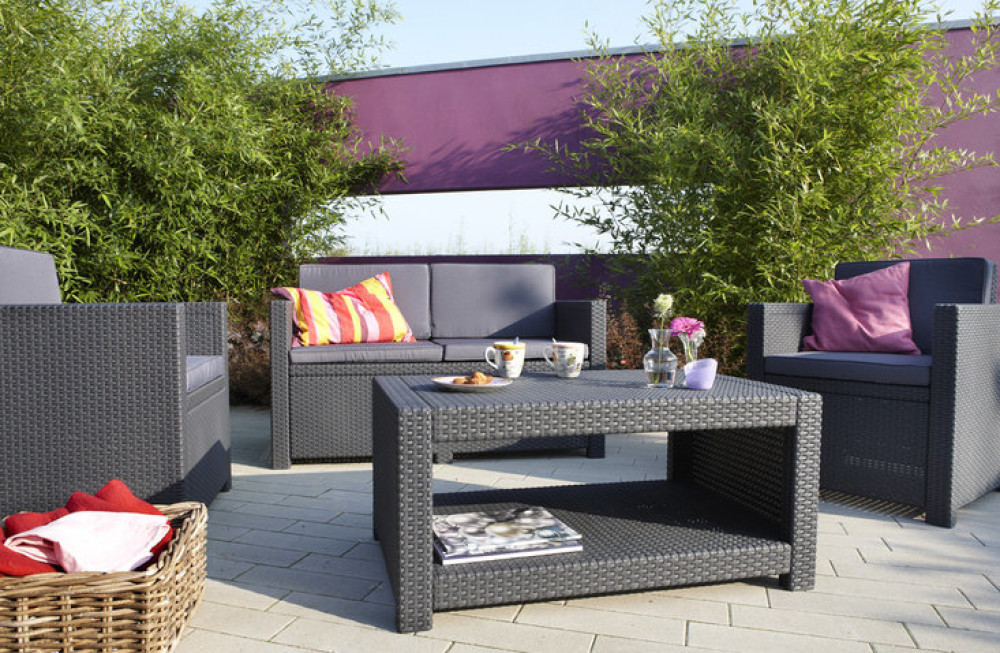 Salon de jardin monaco lounge allibert