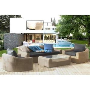 Salon de jardin beige pas cher